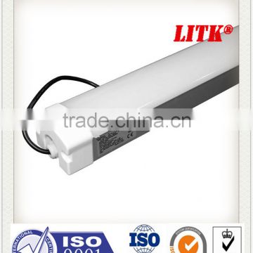 IP65 80W 110LM/W LED linear low bay, Aluminum triproof light, Silicone between Base and Cover to ensure real IP65