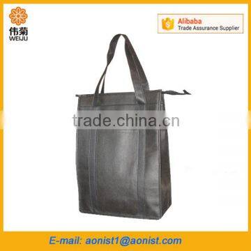 promotional Thermal Lined Non Woven shopping Cooler Bag with Zipped Top Closure