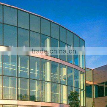 frameless tempered glass curtain wall from china manufacturer (wanjia)