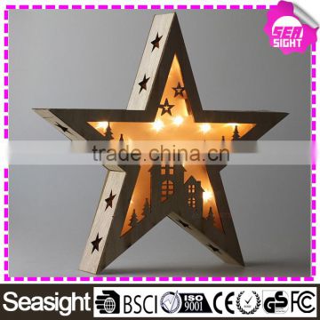 Christmas tree light, 30cm christmas decoration light, wooden led christmas light