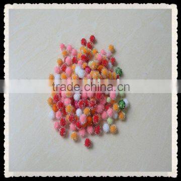 supply 2mm glitter pompoms, tinsel assorted colors