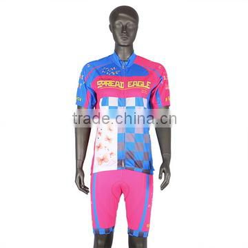 high quality short sleeve sublimation bicycle wear