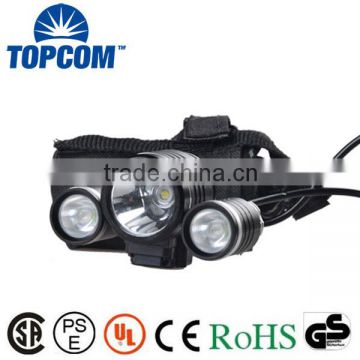 18650 Battery Rechargeable 3 LED 5000 Lumen Aluminum Bike Light