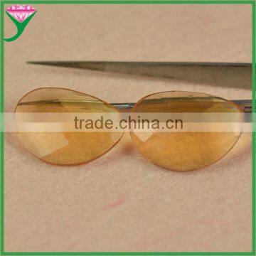 customize/wholesale irregular cut flat back champagne glass stones for jewelry