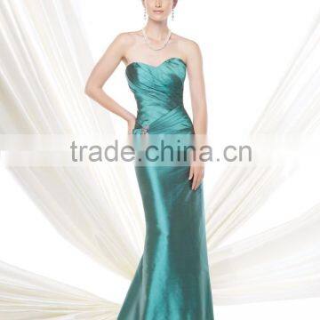 Wholesale 2015 New Swetheart Party Dress Elegant Satin Evening Gown Pleat Prom Dress XP-69