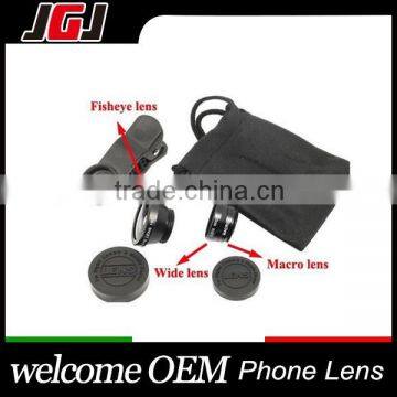 Wholesale Phone Lens 0.67x Wide Angle Lens+Fisheye Lens+Macro Lens