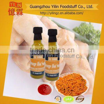 Price Competitive YILIN Brands 50ml Yellow Hot Chili Sauce in Glass Bottle Chinese Manufacturing With OEM Service
