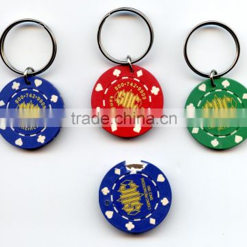 11.5g high quality ABS custom lucky poker chip keychain