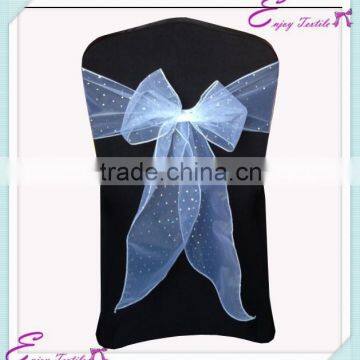 YHS#512 laser organza polyester banquet wedding wholesale chair cover sash bow