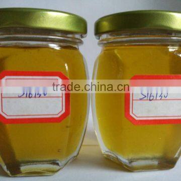 Honey 125g,Hexagonal glass bottle