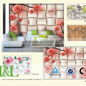 3D Giant photo pink rose living room wall decor wallpaper mural