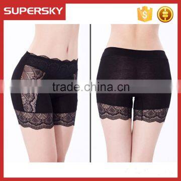 K-961 Lace Trim Women Safety Slim Elastic Short Legging Girl Underwear Short Lace Leggings photo-2