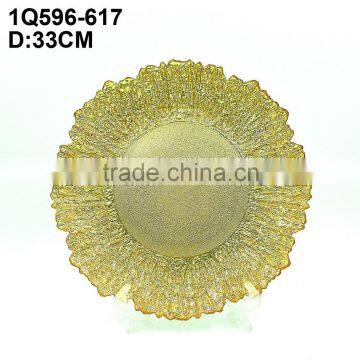 13 Inch Wholesale Charger Plates in Color Painted by Spinning in Cheap Price photo-4