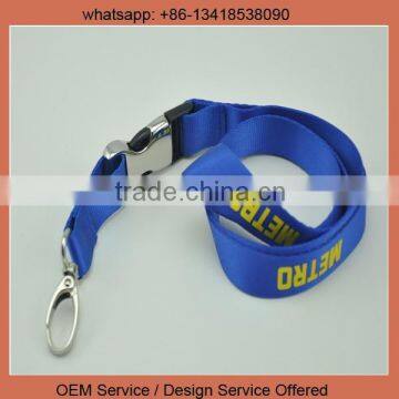 Polyester Material promotional screen printing lanyard