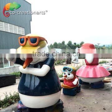 New creative snowman family as fiberglass christmas decorations