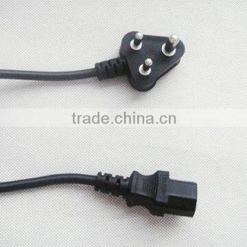 AC power cord for south africa raq with IEC c13 power cord