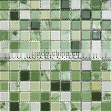 GN8005 glass tiles for walls pencil rail tile rhombus shell mosaic