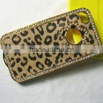 Side Rhinestone Leopard Mobile Protector