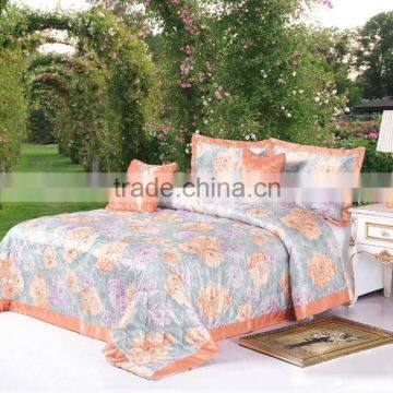 5pcs bedpread set so beauty design transfer printing made in china