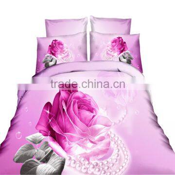 Pink Rose Latest Designs Set Bed Sheets 3D