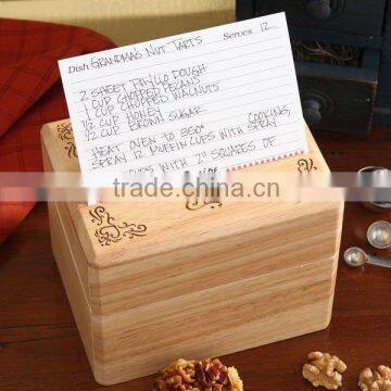 Bamboo Recipe Card Box