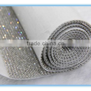 Elevator cost hot fix rhinestone mesh crystal rhinestone banding wholesale