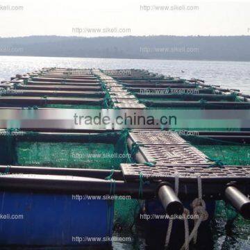 HDPE floating fish culture farm 6mx6m at Lake Victoria Division