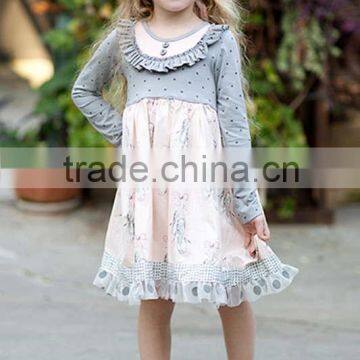 Baby girl flower dress lace cotton dress children clothing pink latest maxi dress