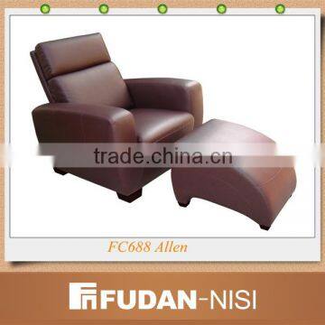 Home cinema single recliner sofa leather