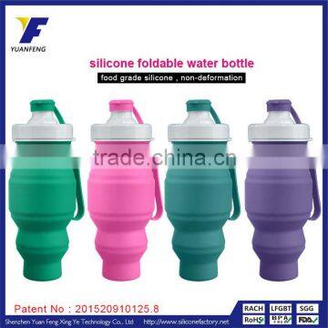 Liquid silicon rubber collapsible water bottle