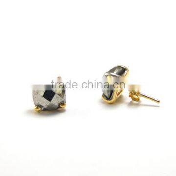 The Gopali Jewellers Pyrite Stud earrings wholesale Gold Cushion Cut Earring