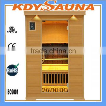 Classical style hot sale infrared sauna 2 person tourmalinie sauna room