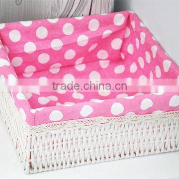 Beautiful cheap and useful PVC woven storage baskets with different colors