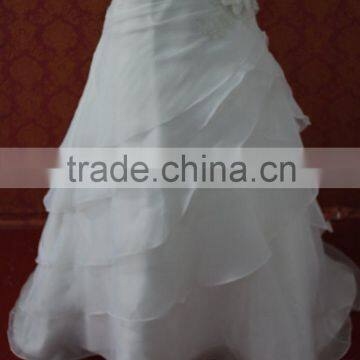(MY0018) Organza Ruffle Skirt Real Sample Wedding Dress Made In China photo-4