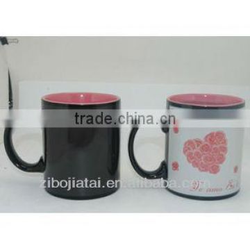 11oz Inner Pink Glazed Ceramic Color Changing Mug