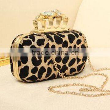 082 HOT Fashion leopard Women Ladies Clutch Wallet banquet handbag