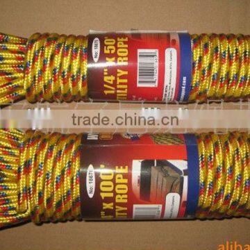 Supply knotted climbing rope