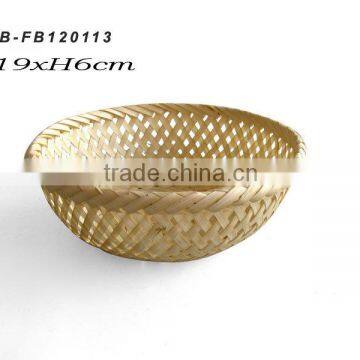 Round weaving bamboo basket