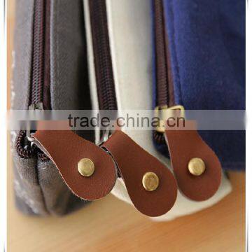 Hot Selling Cotton Canvas White Pencil Pouch For Children Or Office photo-3