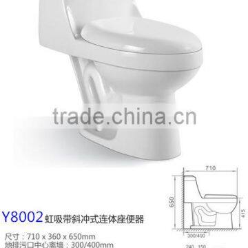 Ceramic Siphonic One-piece Closet Toilet Sanitary Ware Toilet Manufacturer Y8002 Quality Choice photo-3