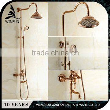 High Quality modern bathroom shower set,gold shower mixer set