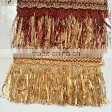 [YZLACE] Tassels Lace curtains Wholesale 10024