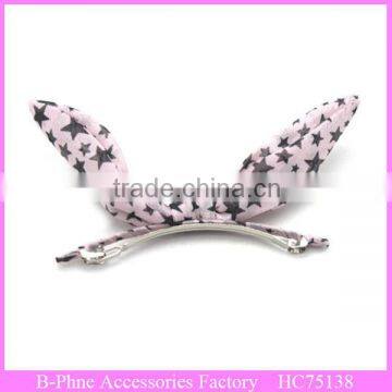 Fashion star printed korean hair accessories with barrette