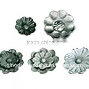 wrought iron stamping flowers and leaves