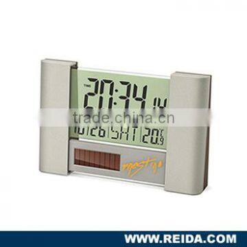 LCD table clock-RL281-clock,timepiece,weather station,thermometer,calendar,solar power,desk clock