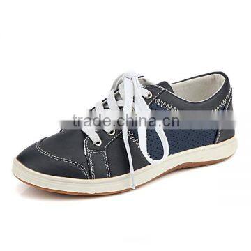 2016 trendy women handmade comfortable casual flat sport PU shoes in Dongguang shoe making supplier