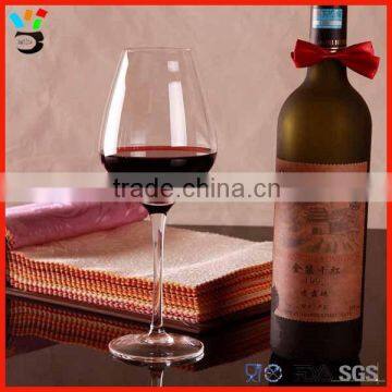 Empty stemed wine cup red bordeaux wine glass