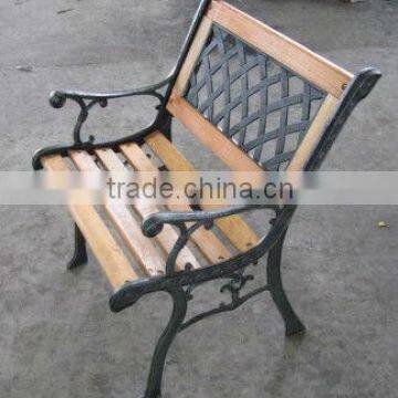 HC1008 Single Cast Iron and wooden Bench for park/Garden /Playground