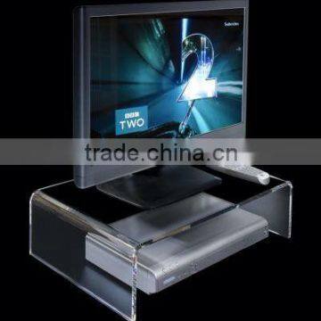 Custom high quality acrylic TV monitor riser/monitor stand