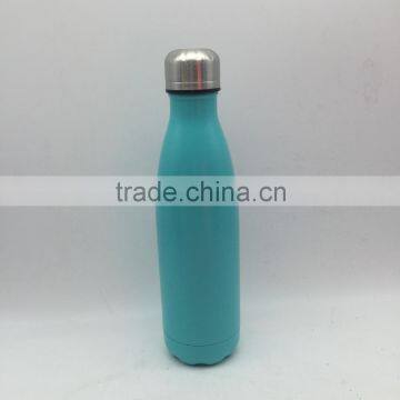 500ml Stainless steel bottle/painting insulated bottle/ vacuum blue water drinking bottle